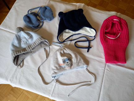 Шапочки детские от рождения до 2-х лет