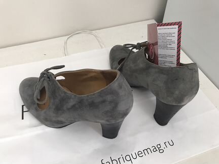 Туфли замшевые серые Tervolina р.40