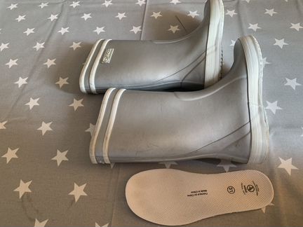 Сапожки резиновые, aigle, 31 размер, серебро