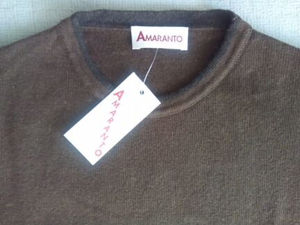 Джемпер Amaranto новый L коричневый