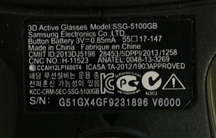3D очки для телевизоров samsung 3шт