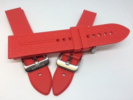 Ремешок натуральный Красный каучук Stailer 3 видов
