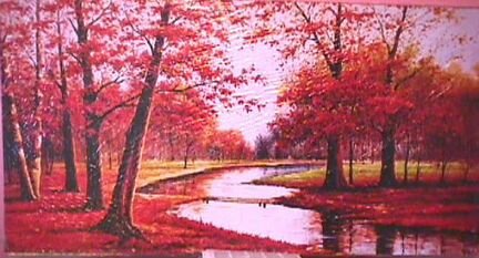 Интерьер копии старых восточных картин 160x90+рама