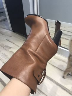 Кожаные сапоги 40 размера