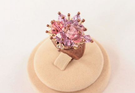 Кольцо Сад самоцветов (кристаллы Сваровски)