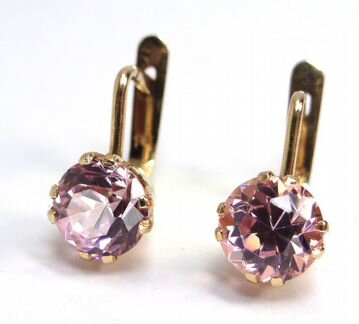 Советские золотые серьги 583 пробы, СССР